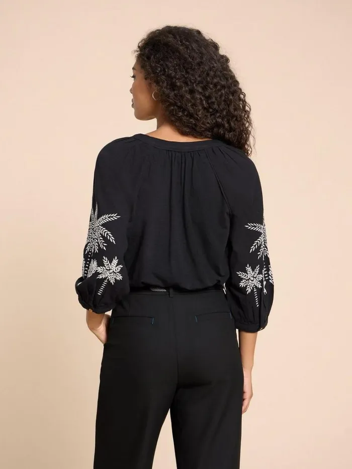Women SHIRTS and BLOUSES White Stuff MILLIE MIX EMBROIDERED TOP Black Multi Women SHIRTS and BLOUSES White Stuff MILLIE MIX EMBROIDERED TOP Black Multi