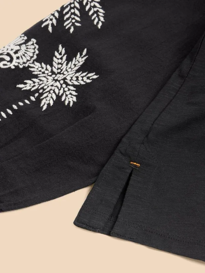 Women SHIRTS and BLOUSES White Stuff MILLIE MIX EMBROIDERED TOP Black Multi Women SHIRTS and BLOUSES White Stuff MILLIE MIX EMBROIDERED TOP Black Multi