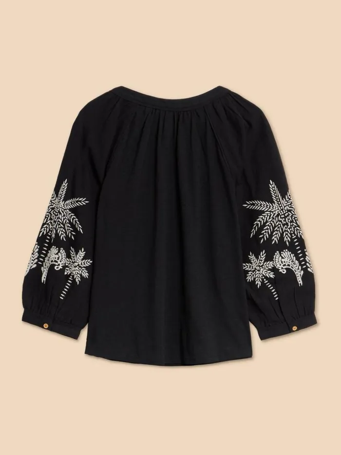 Women SHIRTS and BLOUSES White Stuff MILLIE MIX EMBROIDERED TOP Black Multi Women SHIRTS and BLOUSES White Stuff MILLIE MIX EMBROIDERED TOP Black Multi