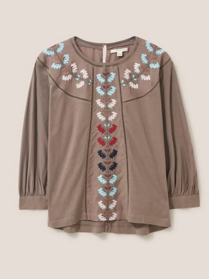 Women SHIRTS and BLOUSES White Stuff MOLLIE EMBROIDERED TOP Natural Multi Women SHIRTS and BLOUSES White Stuff MOLLIE EMBROIDERED TOP Natural Multi