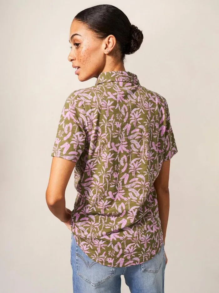 Women SHIRTS and BLOUSES White Stuff Penny Pocket Cotton Jersey Shirt Green Multi Women SHIRTS and BLOUSES White Stuff Penny Pocket Cotton Jersey Shirt Green Multi