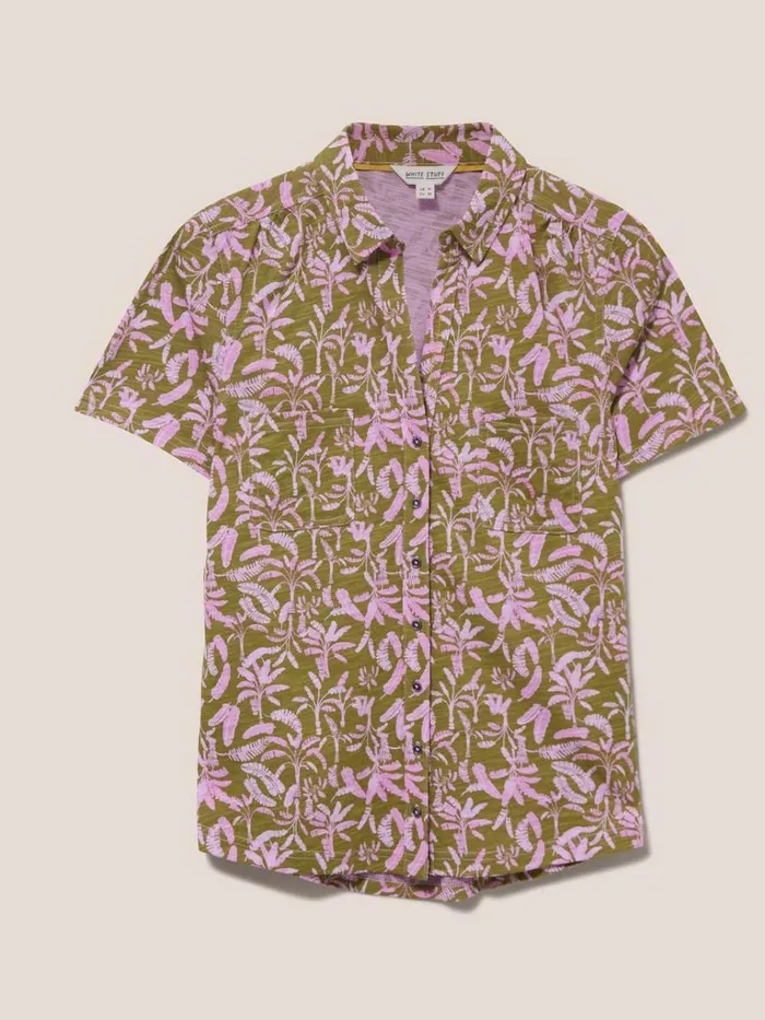 Women SHIRTS and BLOUSES White Stuff Penny Pocket Cotton Jersey Shirt Green Multi Women SHIRTS and BLOUSES White Stuff Penny Pocket Cotton Jersey Shirt Green Multi