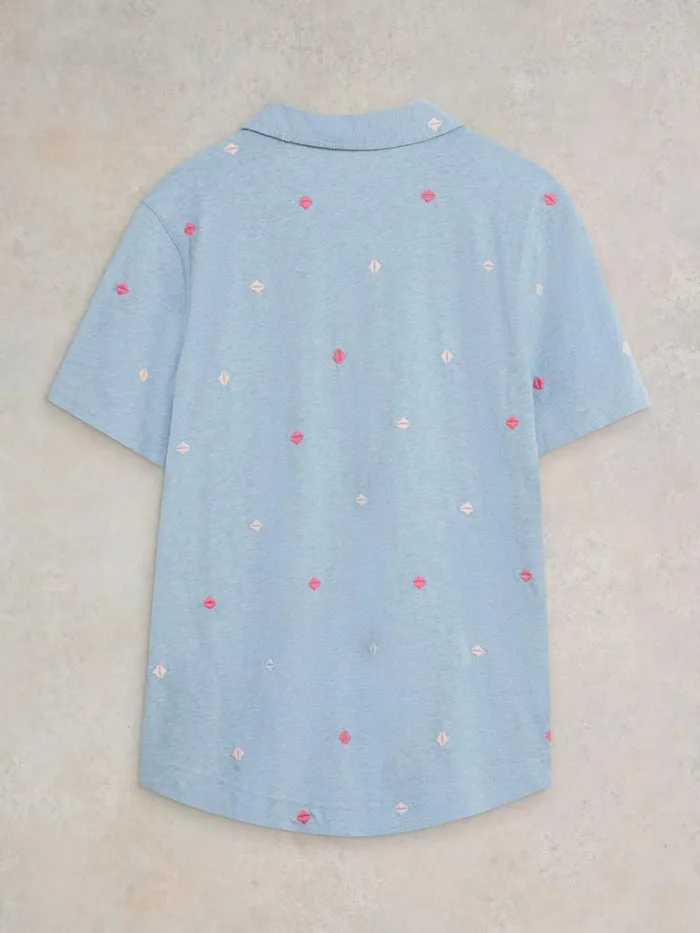 Women SHIRTS and BLOUSES White Stuff PENNY POCKET EMBROIDERED SHIRT Blue Multi Women SHIRTS and BLOUSES White Stuff PENNY POCKET EMBROIDERED SHIRT Blue Multi