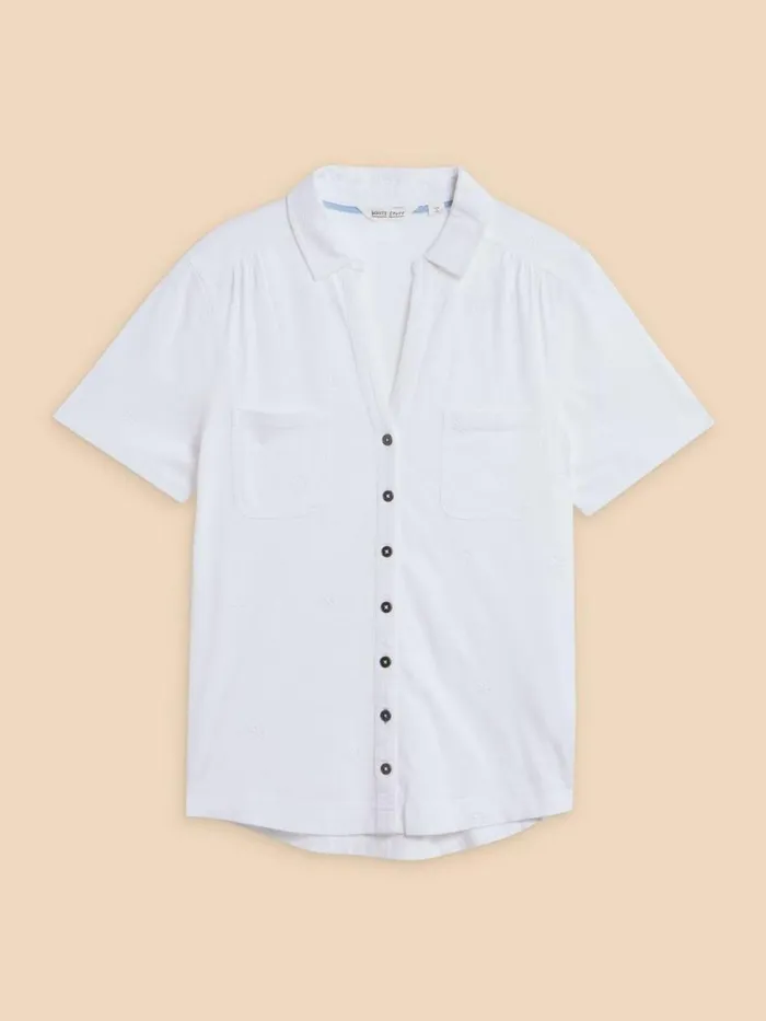 Women SHIRTS and BLOUSES White Stuff PENNY POCKET EMBROIDERED SHIRT Pale Ivory Women SHIRTS and BLOUSES White Stuff PENNY POCKET EMBROIDERED SHIRT Pale Ivory