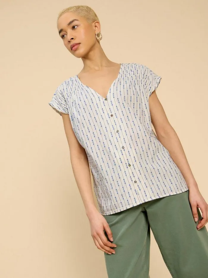 Women SHIRTS and BLOUSES White Stuff Rae Organic Cotton Vest Ivory Multi Women SHIRTS and BLOUSES White Stuff Rae Organic Cotton Vest Ivory Multi