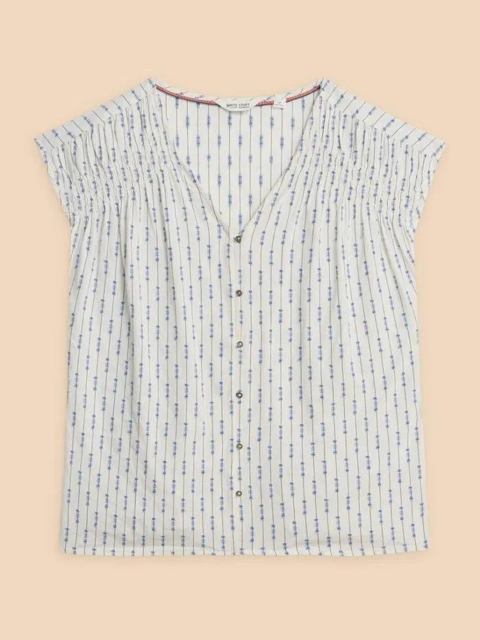 Women SHIRTS and BLOUSES White Stuff Rae Organic Cotton Vest Ivory Multi Women SHIRTS and BLOUSES White Stuff Rae Organic Cotton Vest Ivory Multi