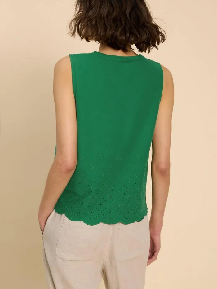 Women SHIRTS and BLOUSES White Stuff SILVIA CUT OUT VEST Bright Green Women SHIRTS and BLOUSES White Stuff SILVIA CUT OUT VEST Bright Green