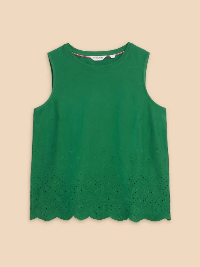 Women SHIRTS and BLOUSES White Stuff SILVIA CUT OUT VEST Bright Green Women SHIRTS and BLOUSES White Stuff SILVIA CUT OUT VEST Bright Green