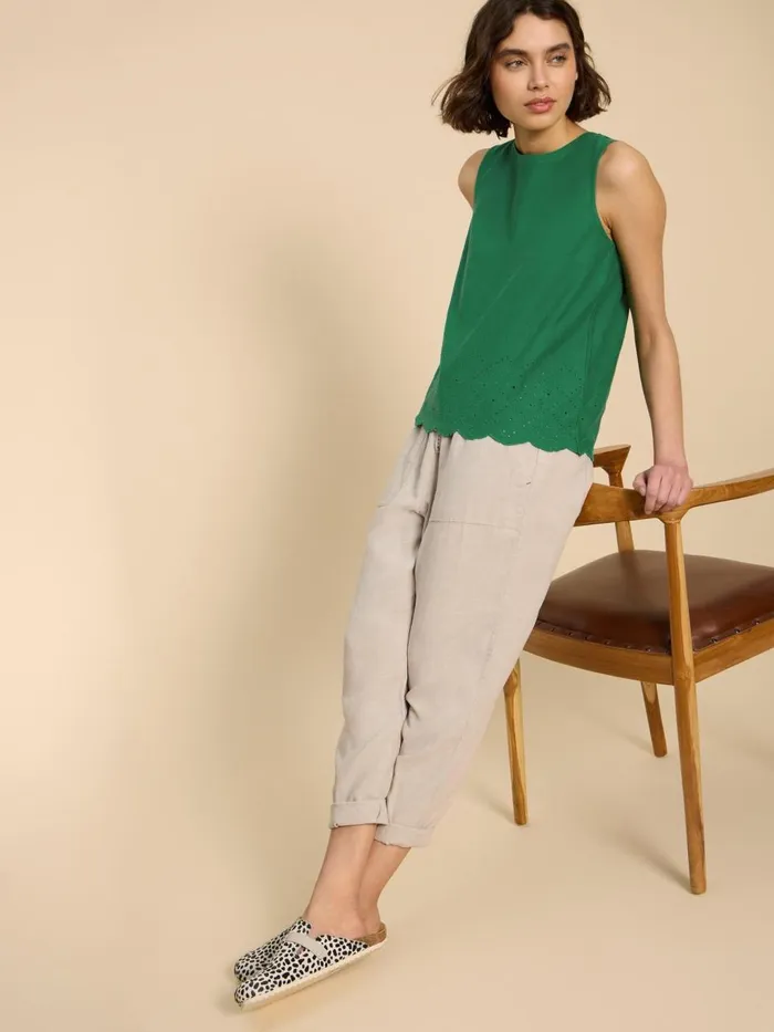 Women SHIRTS and BLOUSES White Stuff SILVIA CUT OUT VEST Bright Green Women SHIRTS and BLOUSES White Stuff SILVIA CUT OUT VEST Bright Green