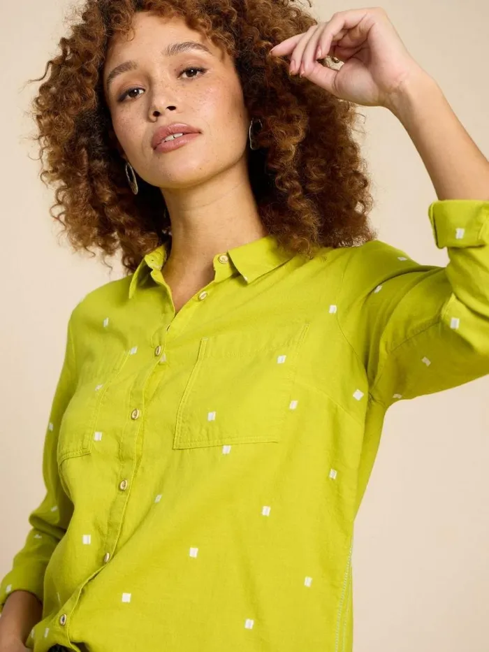 Women SHIRTS and BLOUSES White Stuff Sophie Organic Cotton Shirt Chartreuse Multi Women SHIRTS and BLOUSES White Stuff Sophie Organic Cotton Shirt Chartreuse Multi