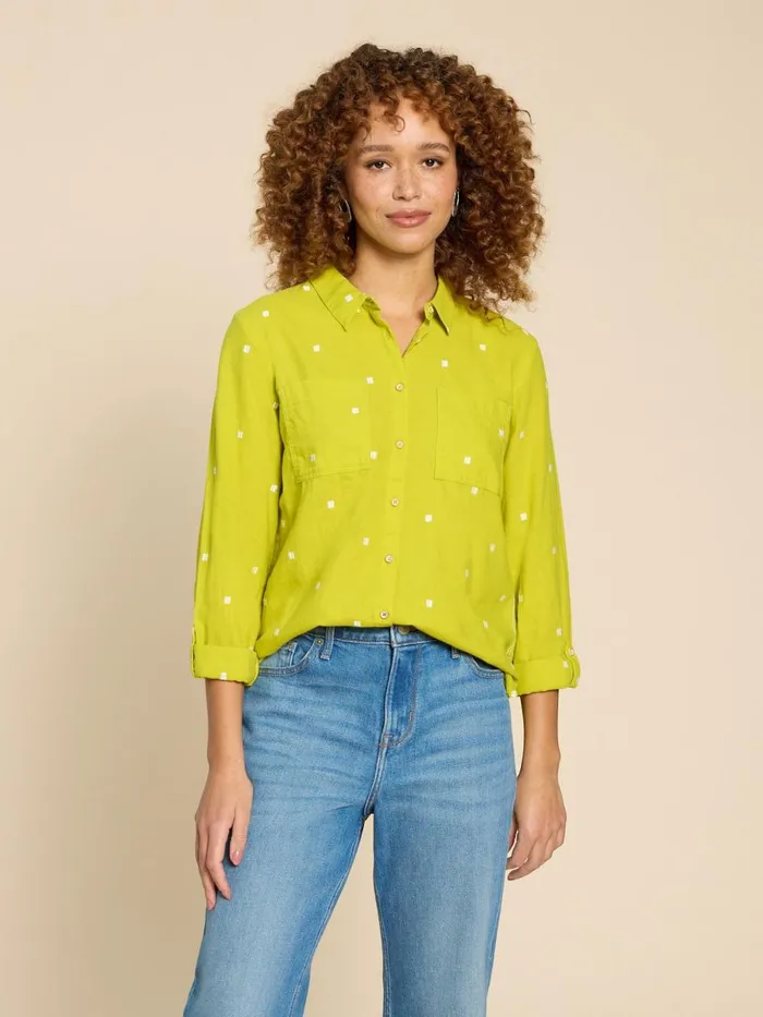 Women SHIRTS and BLOUSES White Stuff Sophie Organic Cotton Shirt Chartreuse Multi Women SHIRTS and BLOUSES White Stuff Sophie Organic Cotton Shirt Chartreuse Multi