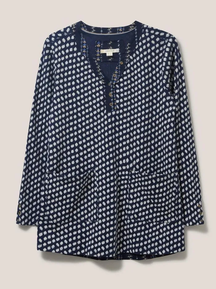 Women SHIRTS and BLOUSES White Stuff Tammy Textured Tunic Navy Multi Women SHIRTS and BLOUSES White Stuff Tammy Textured Tunic Navy Multi