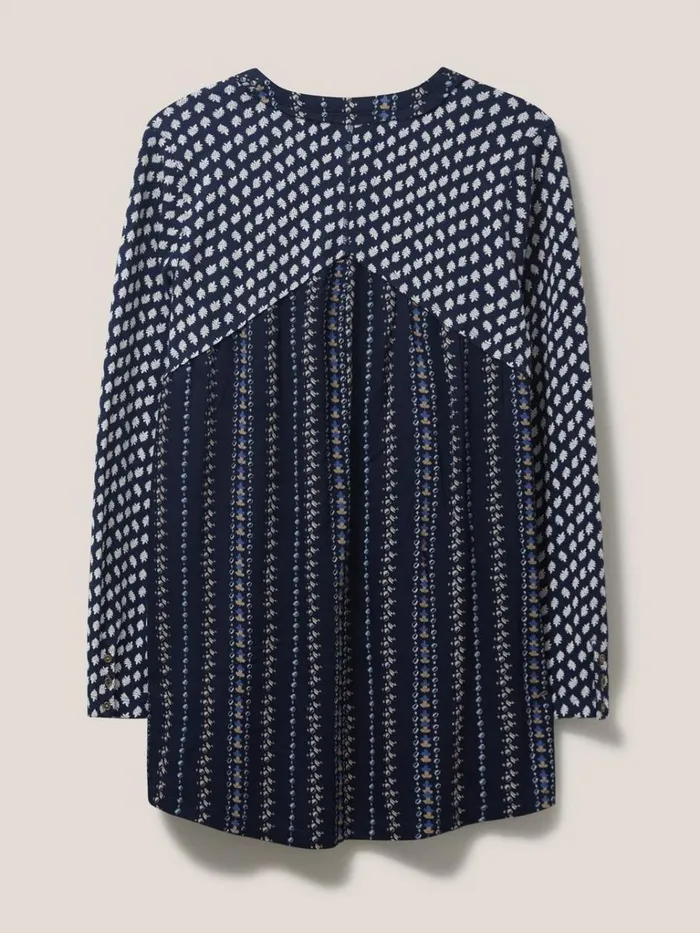 Women SHIRTS and BLOUSES White Stuff Tammy Textured Tunic Navy Multi Women SHIRTS and BLOUSES White Stuff Tammy Textured Tunic Navy Multi