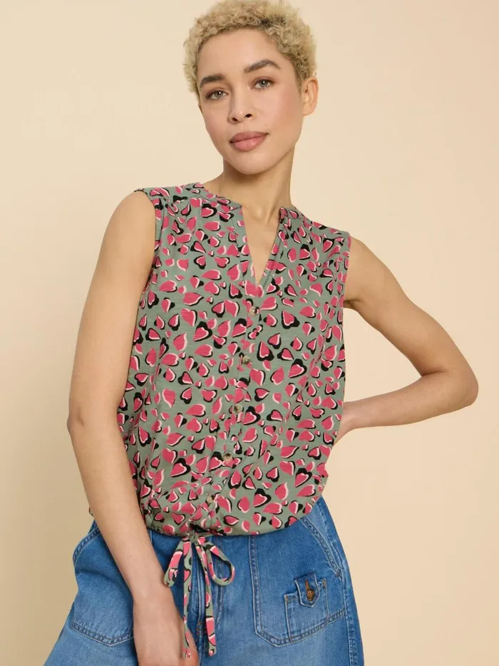 Women SHIRTS and BLOUSES White Stuff TULIP JERSEY SLEEVELESS SHIRT Teal Print Women SHIRTS and BLOUSES White Stuff TULIP JERSEY SLEEVELESS SHIRT Teal Print