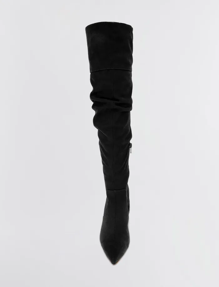 Women Shoes BCBG Black Himani Boot Black Microsuede
