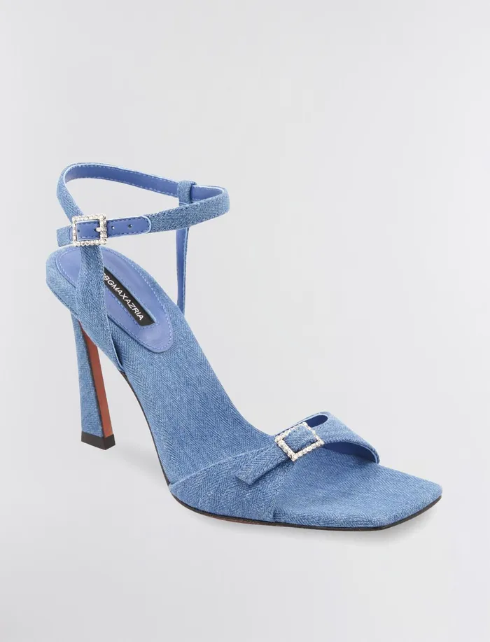 Women Shoes BCBG Skena Sandal Heel Blue Denim