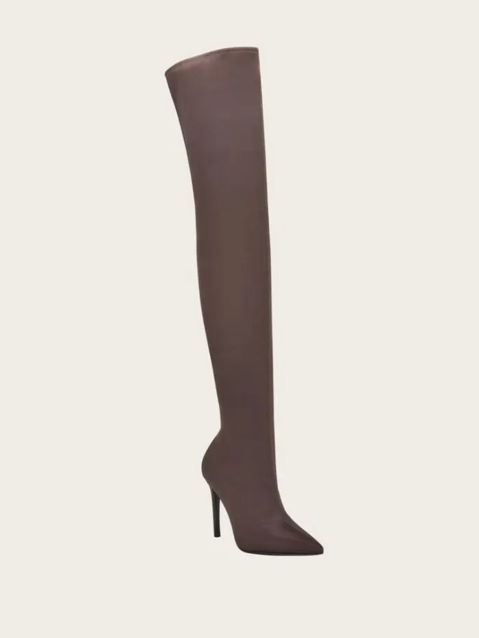 Women Shoes Marciano Belva OvertheKnee Boot Dark Brown