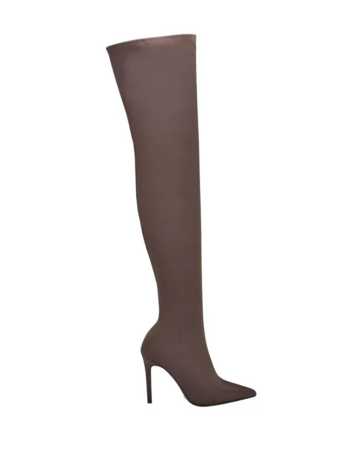 Women Shoes Marciano Belva OvertheKnee Boot Dark Brown