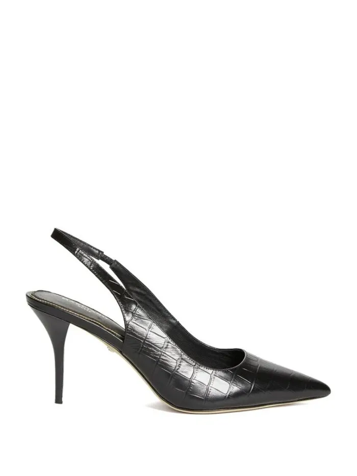 Women Shoes Marciano Juna Crocodile Sling Back Heel Black Women Shoes Marciano Juna Crocodile Sling Back Heel Black