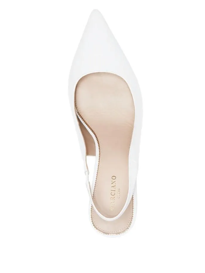 Women Shoes Marciano Juna Crocodile Sling Back Heel True White Women Shoes Marciano Juna Crocodile Sling Back Heel True White