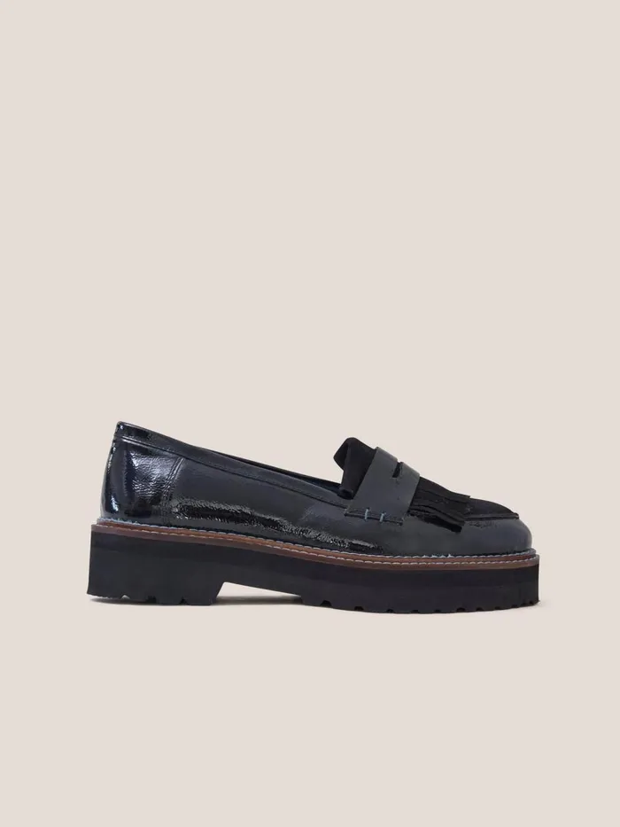Women SHOES White Stuff Elva Chunky Leather Loafer Pure Black Women SHOES White Stuff Elva Chunky Leather Loafer Pure Black