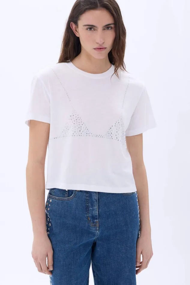 Women Shortsleeve Trompe L039oeil Tshirt White White Sonia Rykiel TShirts