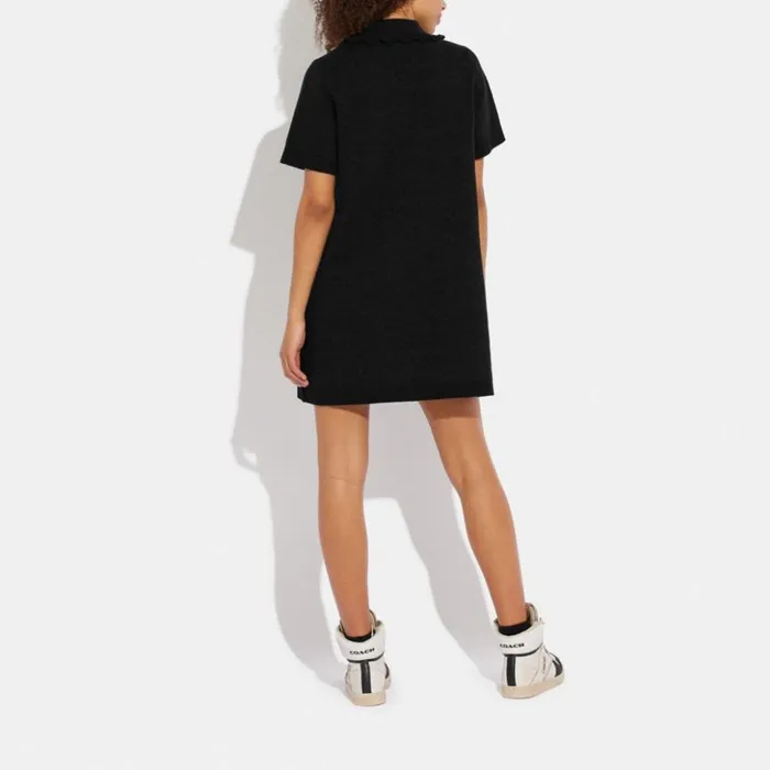Women Signature Knit Dress Black Signature Coach Dresses
