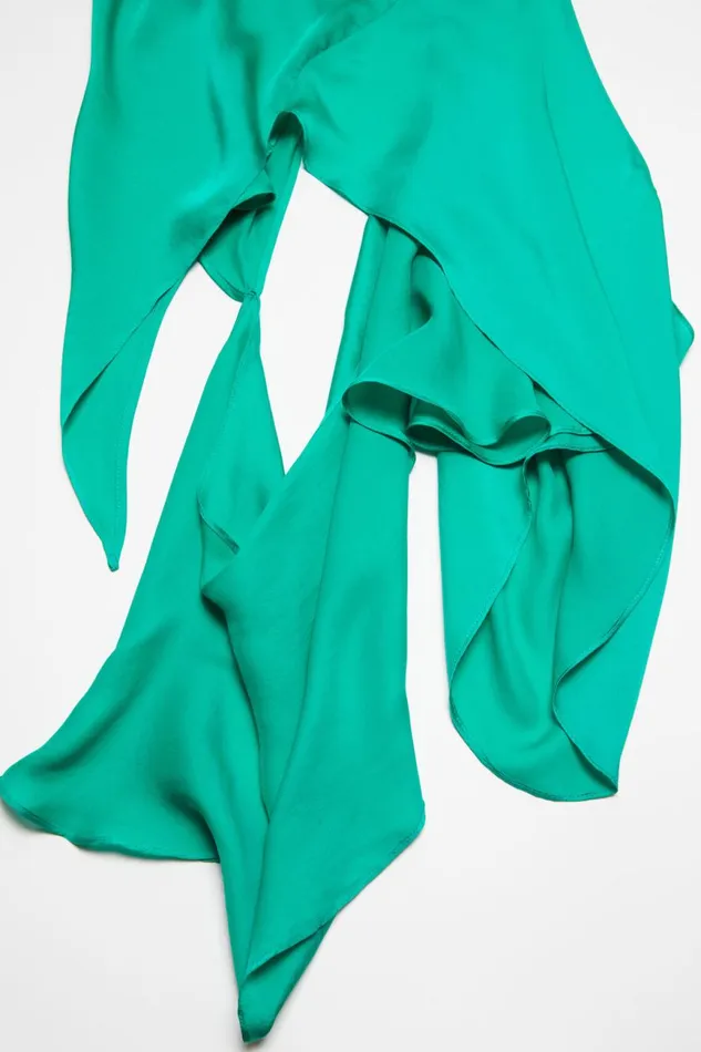 Women Silk Cutout Dress Jade Green Acne Studios Dresses