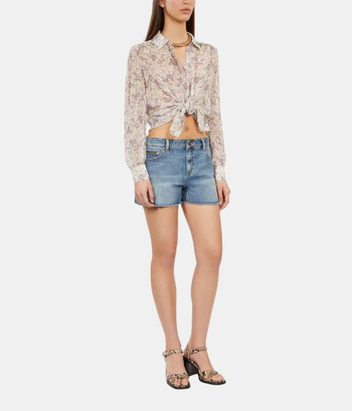 Women Skirts and Shorts THE KOOPLES Blue Denim Shorts