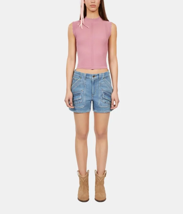 Women Skirts and Shorts THE KOOPLES Light Blue Denim Shorts