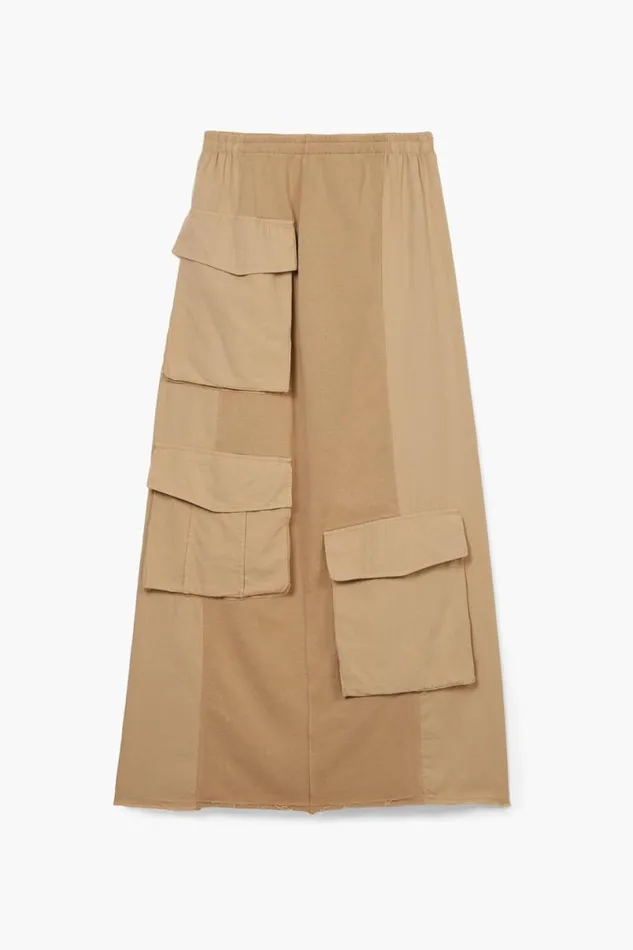 Women Skirts Desigual Long Cargo Knit Skirt