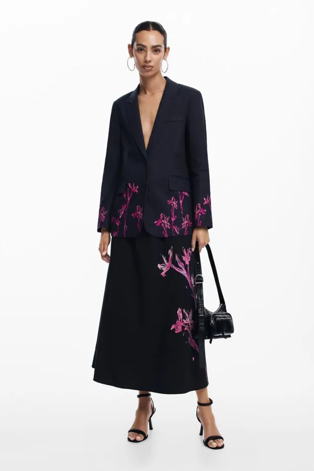 Women Skirts Desigual Orchid Midi Skirt