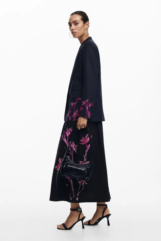 Women Skirts Desigual Orchid Midi Skirt