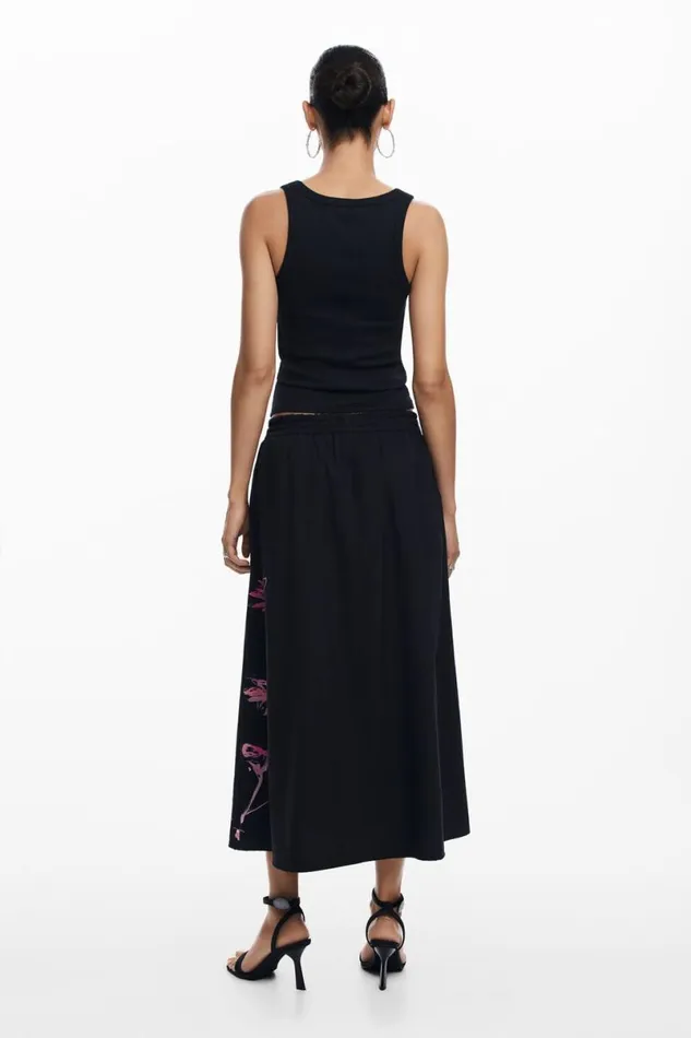 Women Skirts Desigual Orchid Midi Skirt