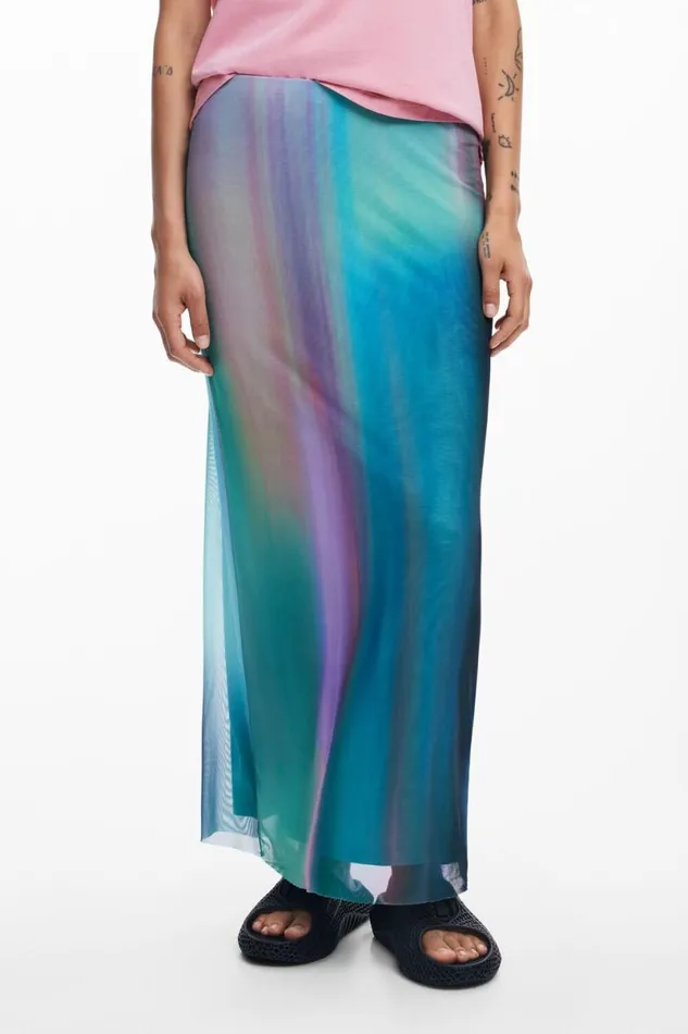 Women Skirts Desigual Tulle Skirt With Gradient Effect