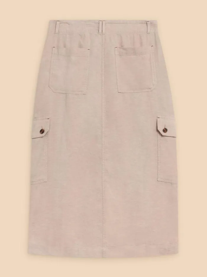 Women SKIRTS White Stuff Arabella Linen Blend Skirt Light Natural