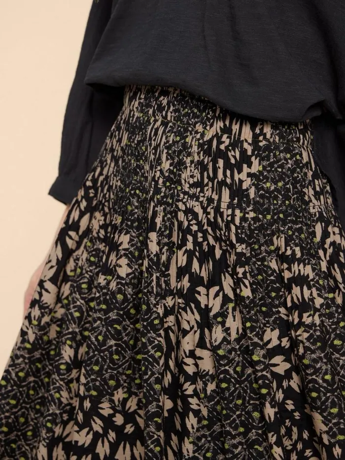 Women SKIRTS White Stuff Ari Eco Vero Skirt Black Multi Women SKIRTS White Stuff Ari Eco Vero Skirt Black Multi