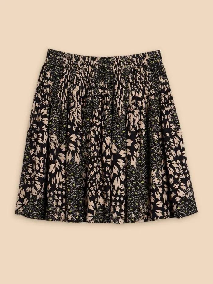 Women SKIRTS White Stuff Ari Eco Vero Skirt Black Multi Women SKIRTS White Stuff Ari Eco Vero Skirt Black Multi