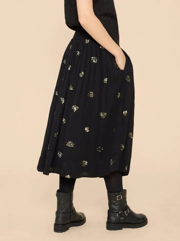 Women SKIRTS White Stuff Astrid Sequin Skirt Black Multi Women SKIRTS White Stuff Astrid Sequin Skirt Black Multi