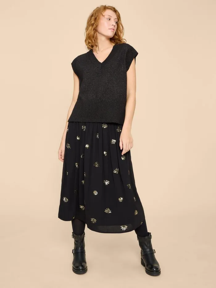 Women SKIRTS White Stuff Astrid Sequin Skirt Black Multi Women SKIRTS White Stuff Astrid Sequin Skirt Black Multi