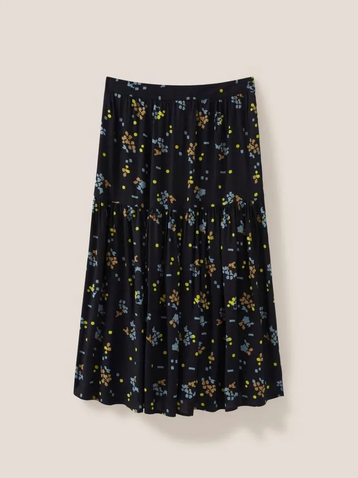 Women SKIRTS White Stuff Jamima Eco Vero Midi Skirt Black Multi Women SKIRTS White Stuff Jamima Eco Vero Midi Skirt Black Multi