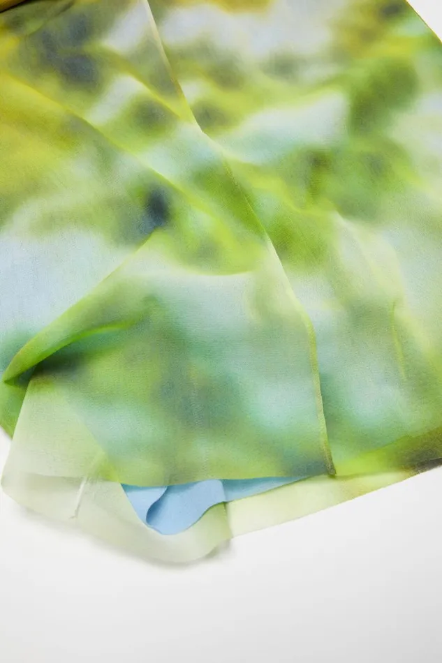 Women Sleeveless Dress Blurred Print Purpleyellow Acne Studios Dresses