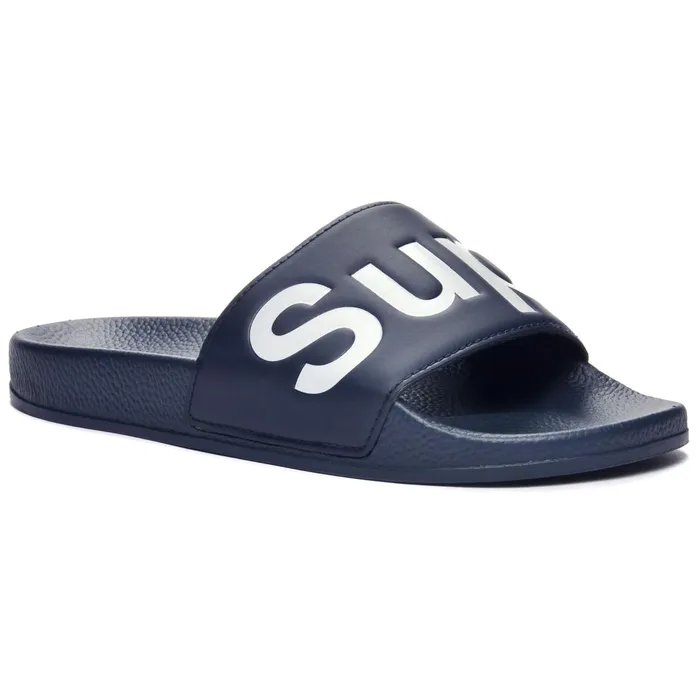 Women Slippers Unisex 1908 SLIDES POLYSOFT SLIDE BLUE NAVYWHITE Superga Slippers