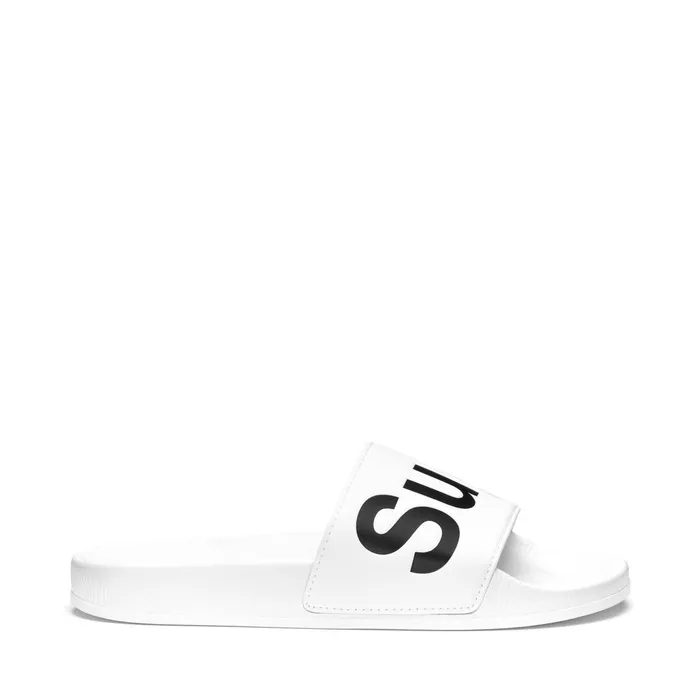 Women Slippers Unisex 1908 SLIDES POLYSOFT SLIDE WHITEBLACK Superga Slippers