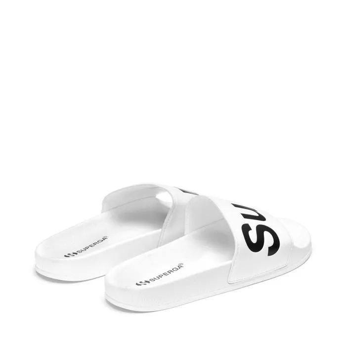 Women Slippers Unisex 1908 SLIDES POLYSOFT SLIDE WHITEBLACK Superga Slippers