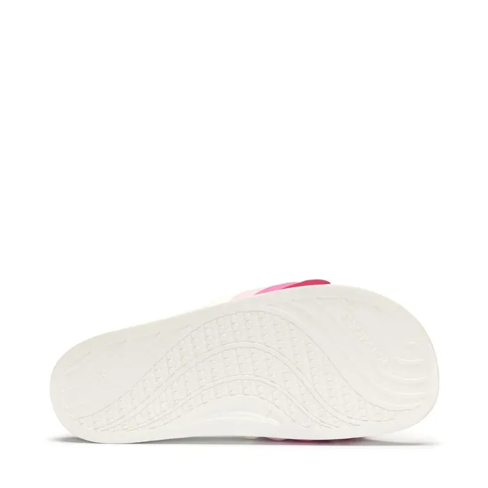 Women Slippers Woman 1908 SLIDES CURLY PADDED STRIPES SLIDE WHITESHADED PINK Superga Slippers