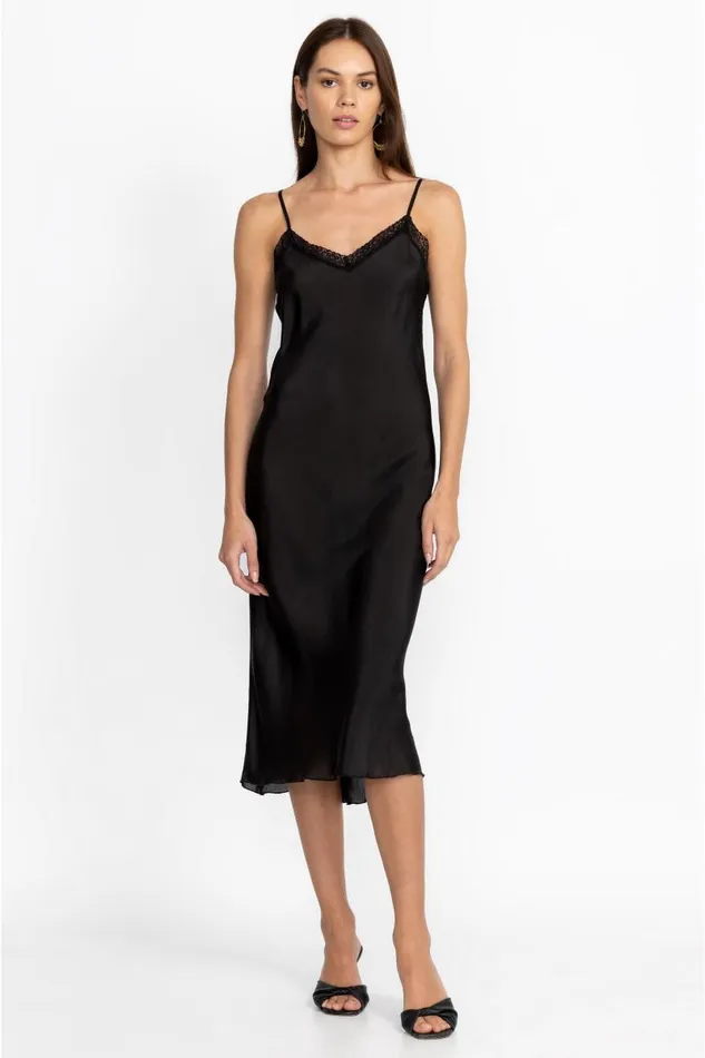 Women Slips and Camis Johnny Was Midi Length Slip Black