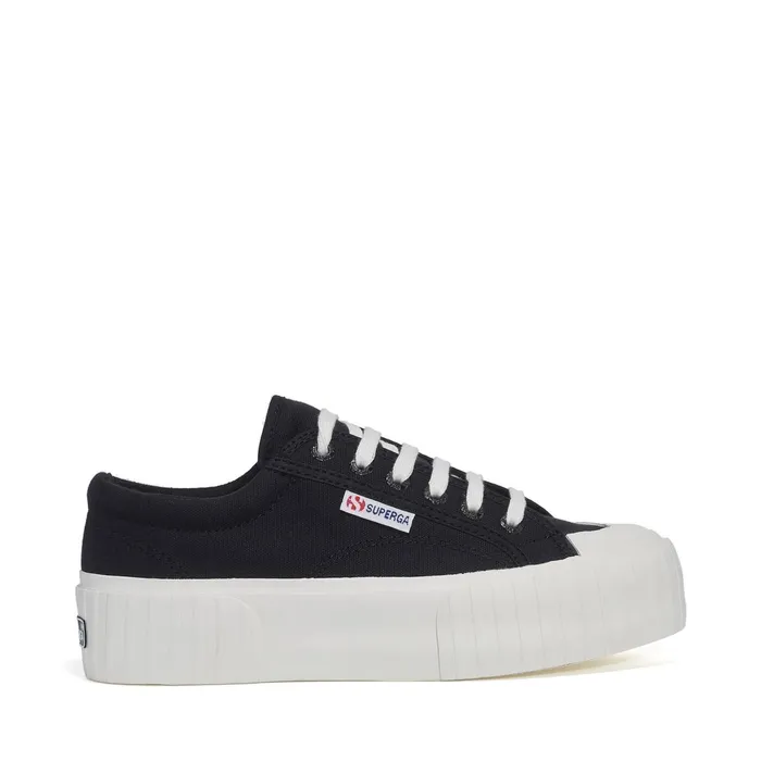 Women Sneakers Woman 2631 STRIPE PLATFORM Low Cut BLACKWHITE AVORIO Superga Low Cut