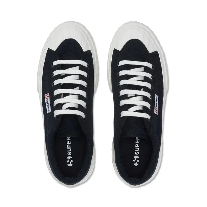 Women Sneakers Woman 2631 STRIPE PLATFORM Low Cut BLACKWHITE AVORIO Superga Low Cut