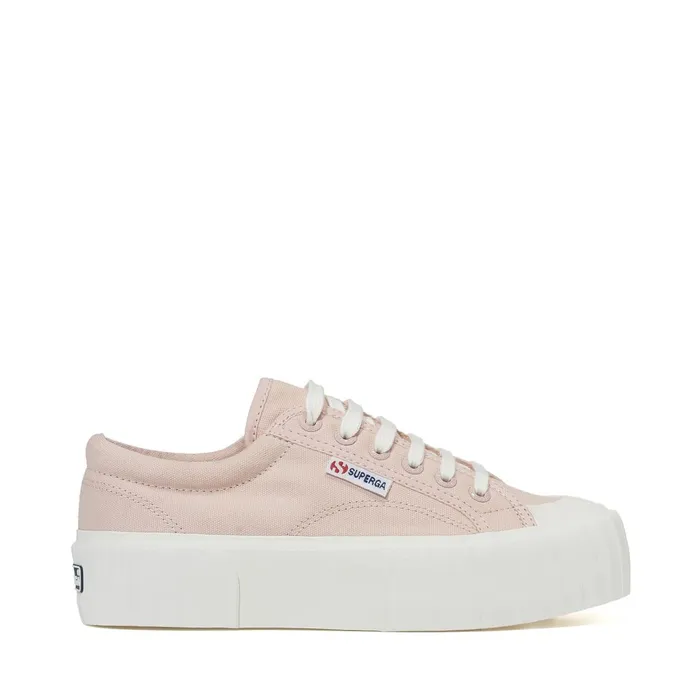 Women Sneakers Woman 2631 STRIPE PLATFORM Low Cut PINK SKINF AVORIO Superga Low Cut
